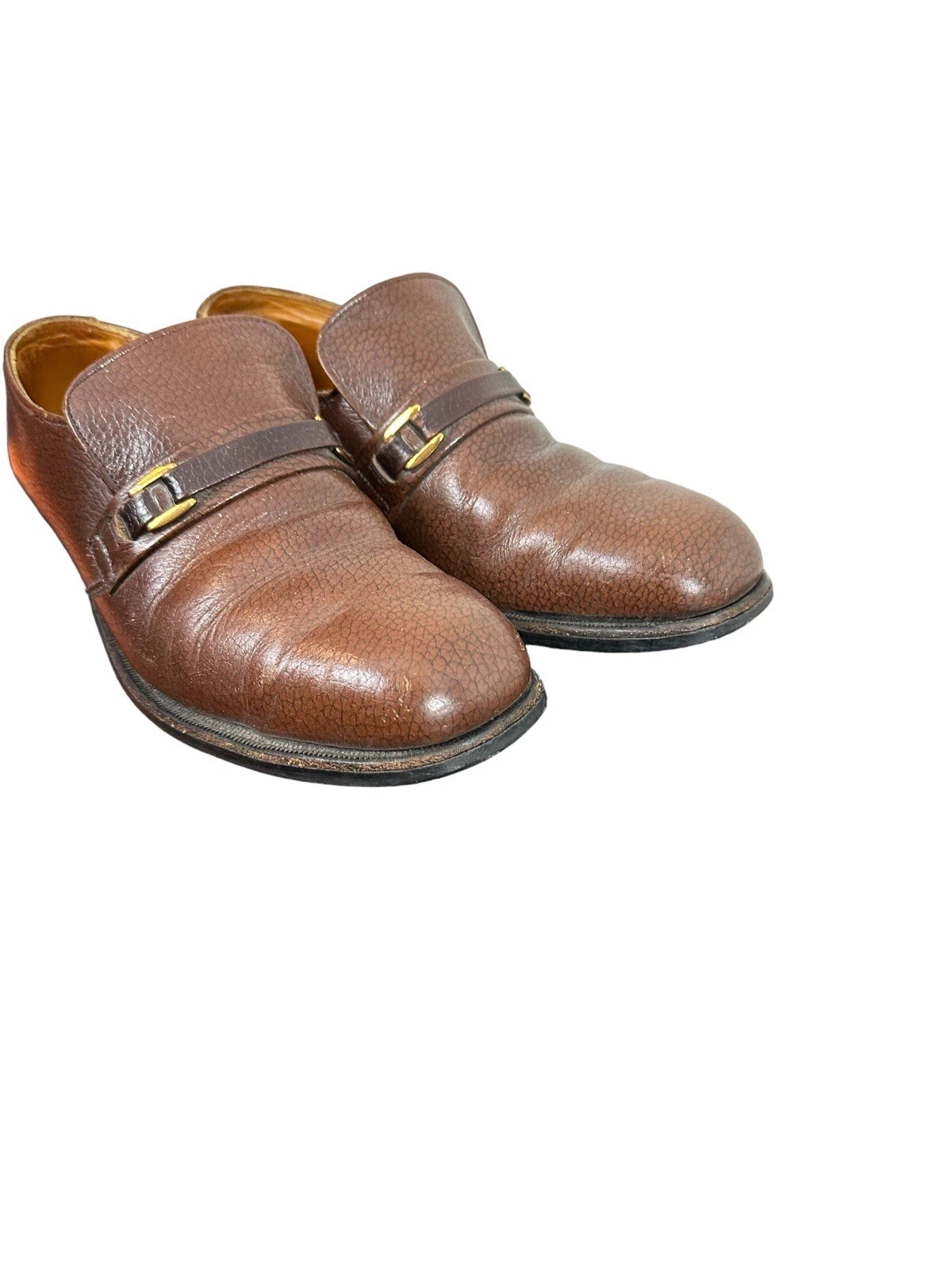 THOM BROWNE Mocassino Thom McAn Bootmaster uomo marrone formale pelle scarpe eleganti vintage 8E