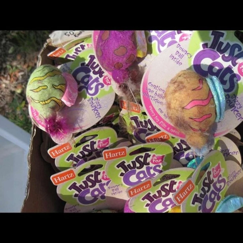 Juguete amarillo dañado Hartz Bizzy gorila gato plumas faltantes ¡¡Paquete!!! Foto 4 de 4