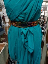 Vintage Embroidered Multi Colored Hippie Belt 40" x 2" FC70A/4 - D32