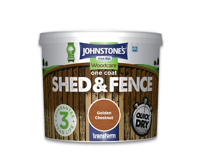 Johnstone's Woodcare Einschicht-Schuppen- & Zaunfarbe Golden Chestnut 5L langlebig
