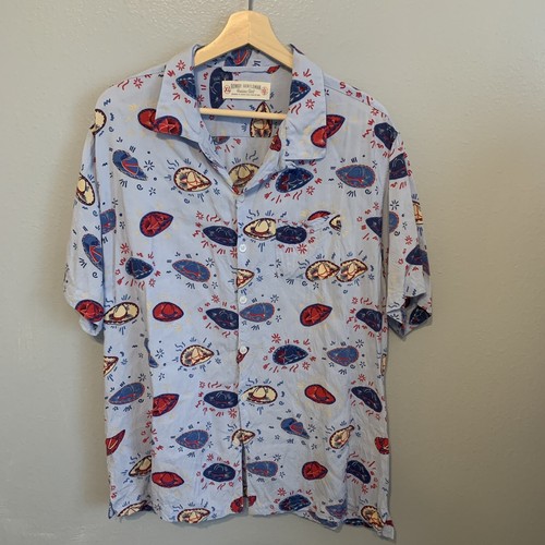 Rowdy Gentlemen Shirt Mens XL Sombreros Hawaiian Button Up Austin Short Sleeve