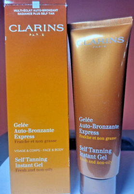 CLARINS SELF TANNING INSTANT GEL, Fresh and Non Oily, 4.5oz NIB