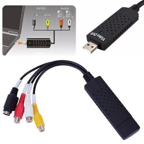 USB 2.0 Audio Video VHS VCR TV to DVD Converter Capture Card Device Adapter - Picture 5 of 6