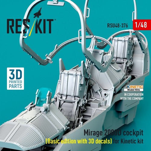 Mirage 2000D cockpit (Basic edition with 3D decals) for Kinetic 1:48 RSU48-0376 - Picture 2 of 4
