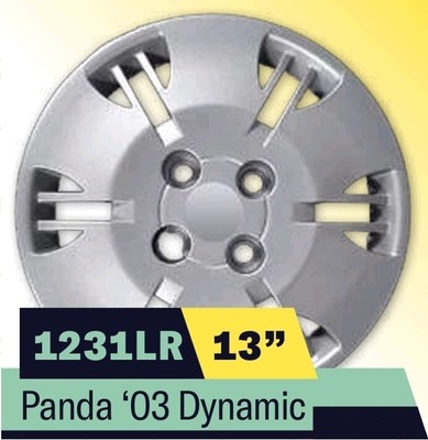 Copricerchi Per Fiat Panda New Dynamic 13 Pollici - Kit 4 Pezzi, Logo Blu, Non Originali - Foto 8