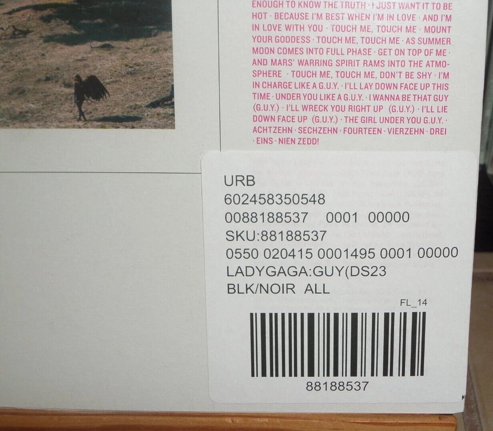 LADY GAGA GUY URBAN LIMITED EDITION 7 INCH ETCHED RECORD ARTPOP - Image 4 of 4