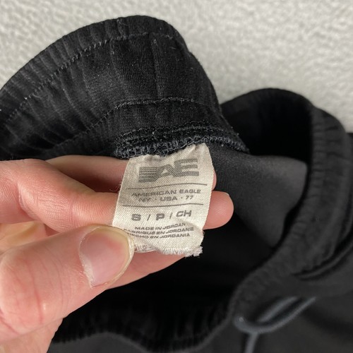 American Eagle Sweatpants Mens Small Black Jogger Tapered Drawstring Pull On - Picture 7 of 11