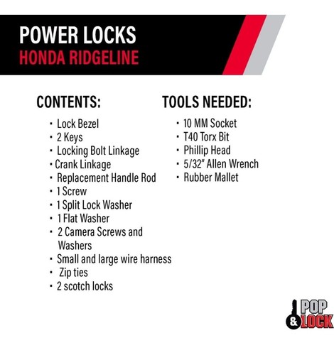 Pop and Lock PL8675 Power Tailgate Lock Fits 17-19 Ridgeline - Picture 2 of 7