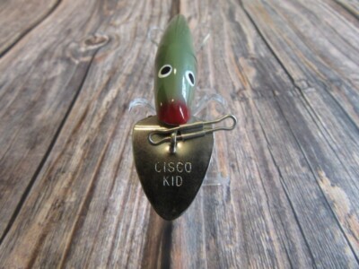 Vintage Cisco Kid Fishing Lure 3-1/4" Body Olive Green | eBay