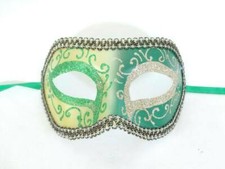 GREEN GOLD VENETIAN MASQUERADE MASK CARNIVAL MARDI GRAS PARTY MASKS