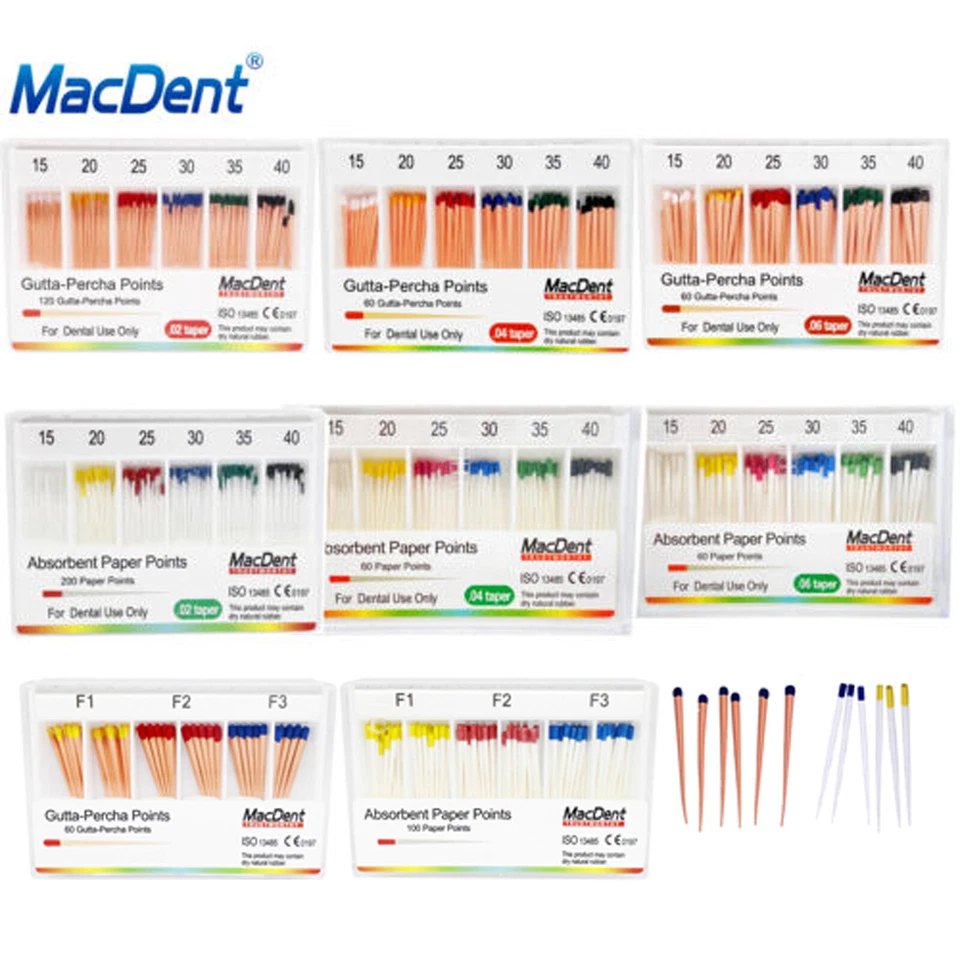 MacDent Dental Endo Gutta Percha Points / Absorbent Paper Points 02/04/06 Taper - Image 2 of 4
