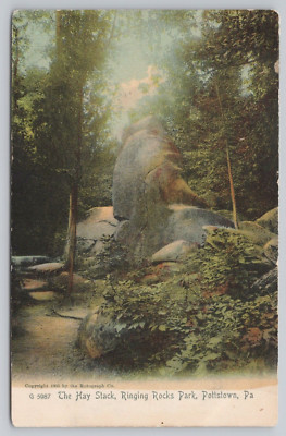 The Hay Stack Ringing Rocks Park Pottstown PA Pennsylvania Postcard UDB