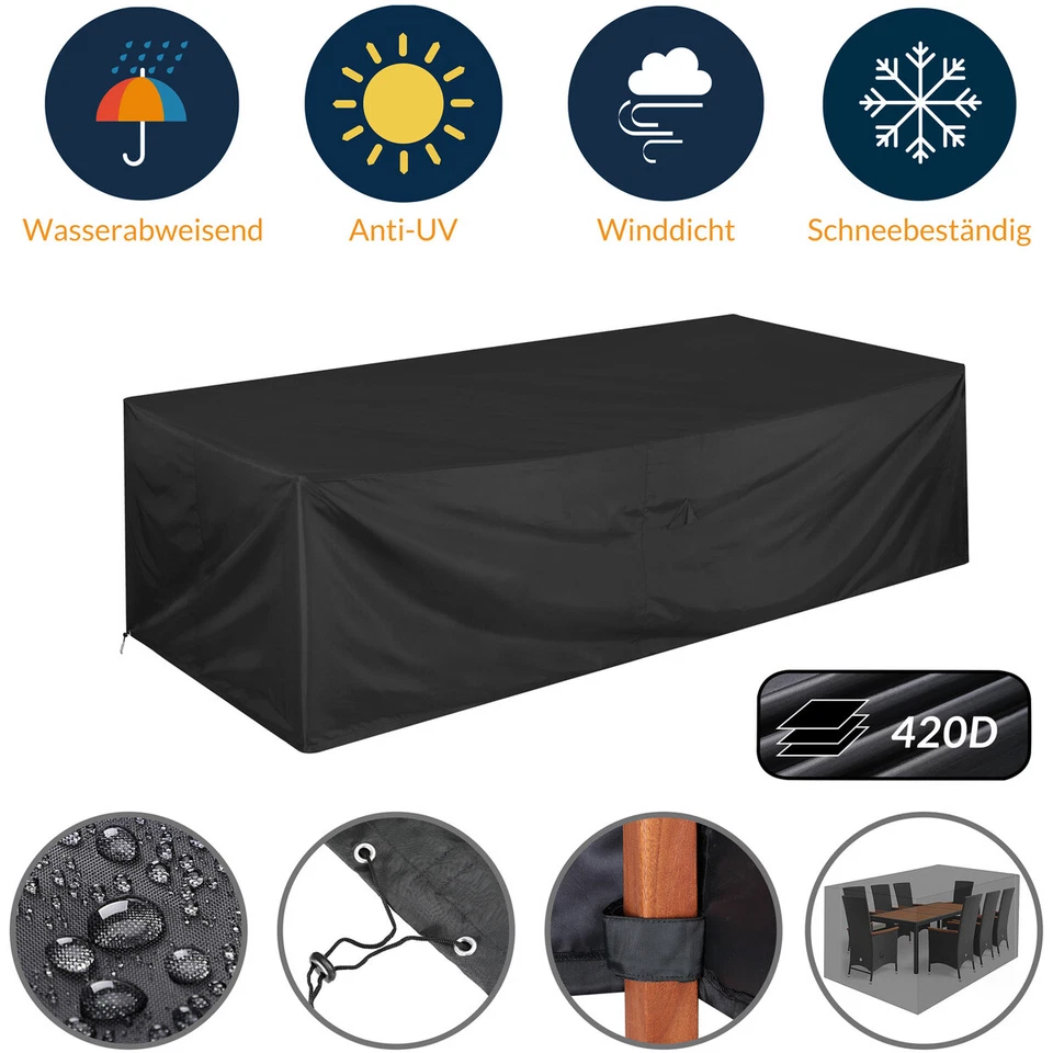 CASARIA® Gartenmöbel Sitzgruppe Essgruppe Polyrattan Garten Terrasse Möbel Set - Bild 4 von 4