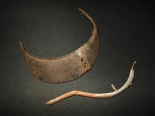 WW1 Imperial Prussian Army Pickelhaube Halswache - NECK GAURD & SPINE #2 - NICE!