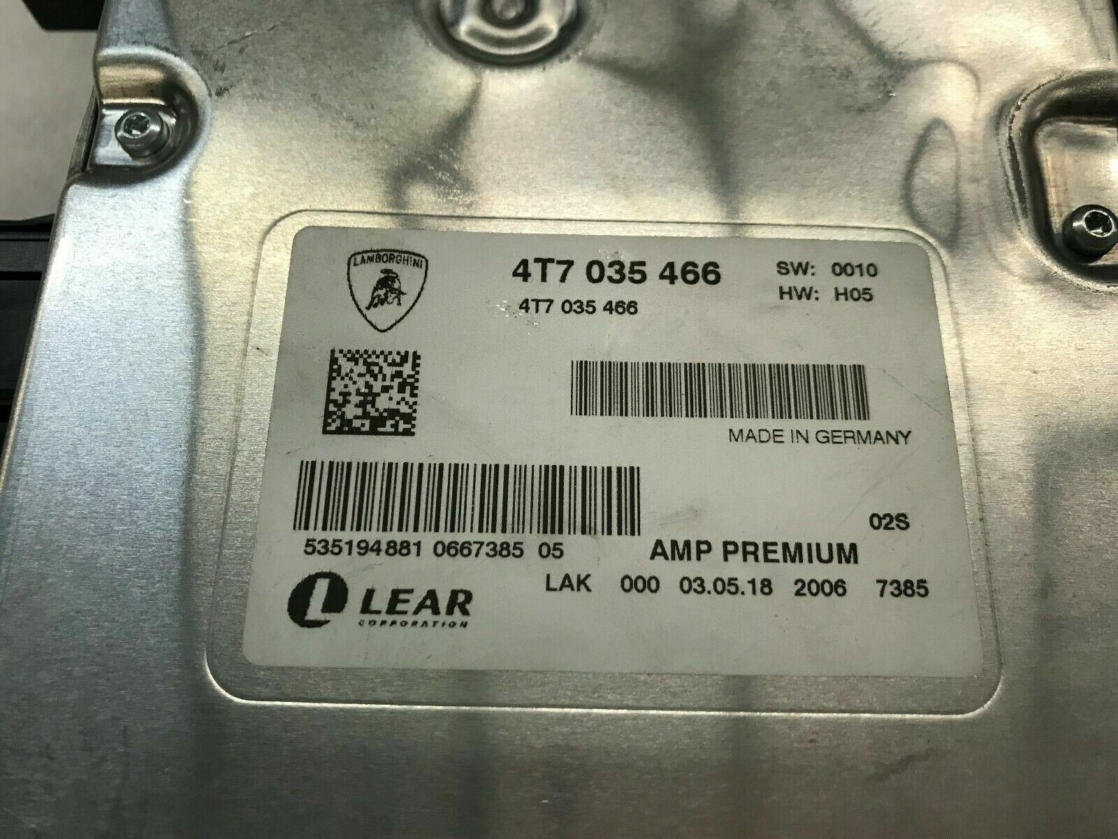LAMBORGHINI HURACAN LP610 580 PERFORMANTE SPYDER AMPLIFIER OEM 4T7035466