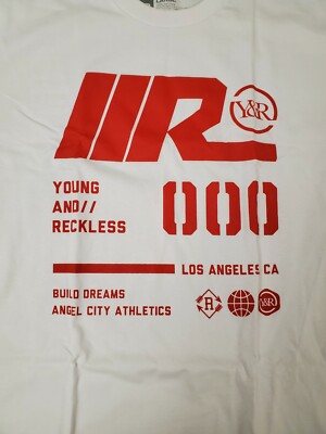 Young & Reckless Mens White/Red Print T-Shirt NWT Free Ship
