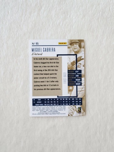 2014 Classics Timeless Tributes Silver #95 Miguel Cabrera - Picture 5 of 6
