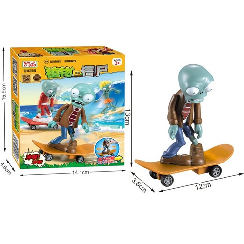 1 Pcs New Plants vs Zombies 2 Future Skateboard Zombie Surfer Zombie Game Figure - Picture 7 of 9