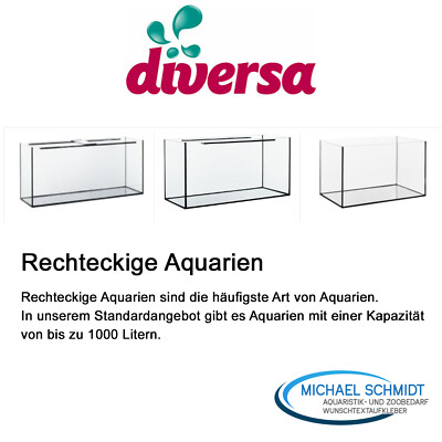 (ab 36,50 /Stk.) Aquarium Glas Terrarium rechteckig 12 Liter-960 Liter diversa