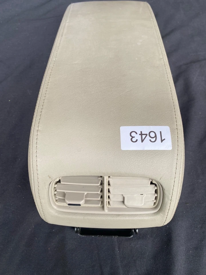 1999-2004 Cadillac Seville Console Armrest BEIGE Leather Armrest Lid OEM - Image 4 of 4