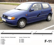 Seitenschutzleisten schwarz für Volkswagen VW Polo III 6N & 6N2 5-Türer 1994-01