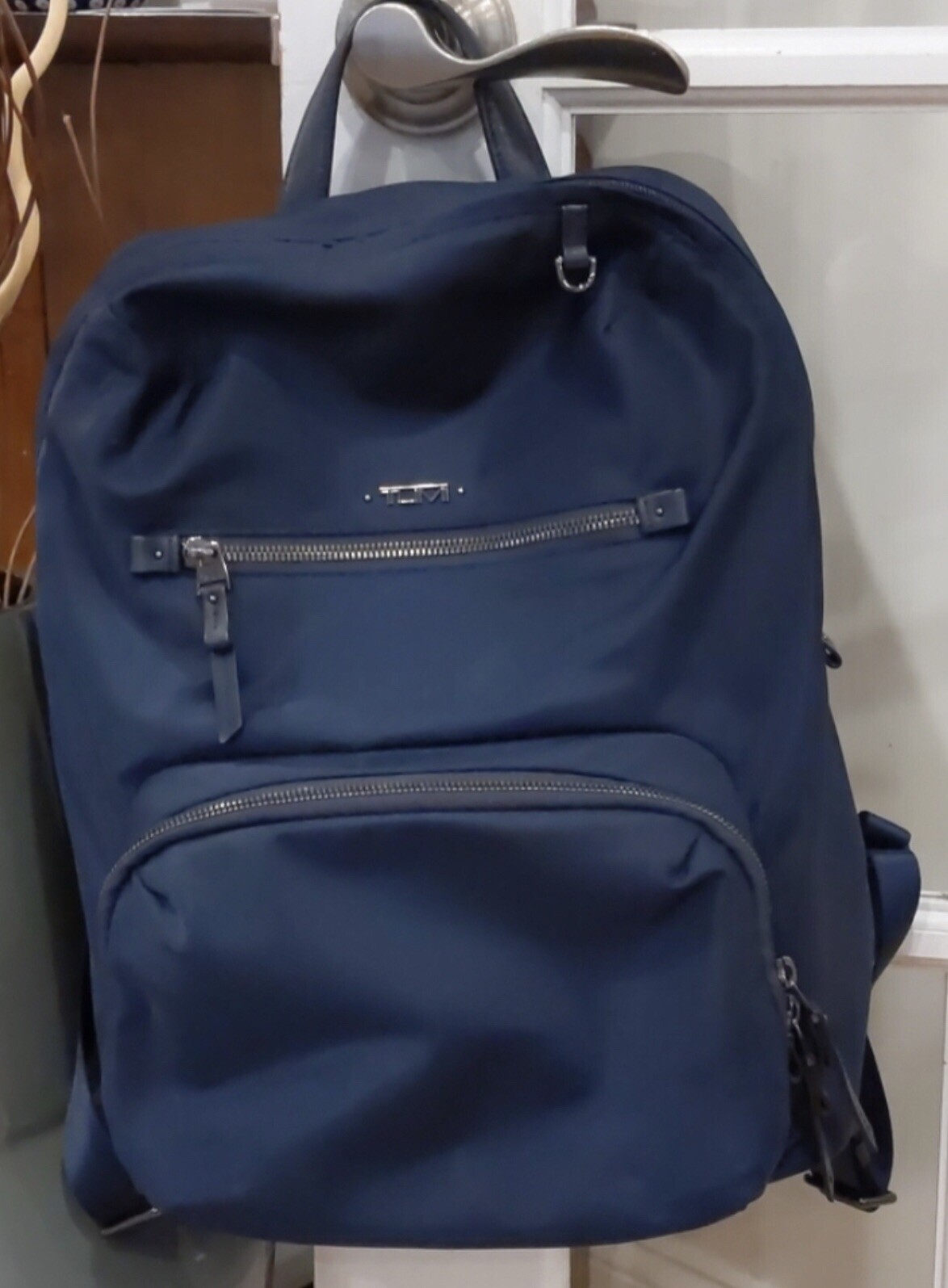 Tumi halle navy nylon laptop bag Gem