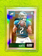 Jalen Hurts SILVER PRIZM ROOKIE CARD JERSEY #2 EAGLES SP RC 2020 Score UPDATE rc
