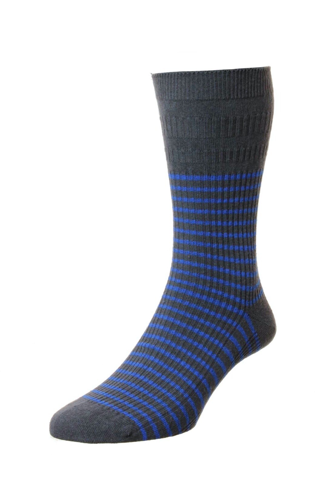 Mens HJ Hall Softop® HJ940 Striped Cotton Rich NonElastic Socks UK 6