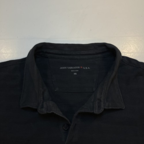 JOHN VARVATOS Short Sleeve Casual Polo SHIRT Sz Mens XXL Charcoal - Picture 3 of 4