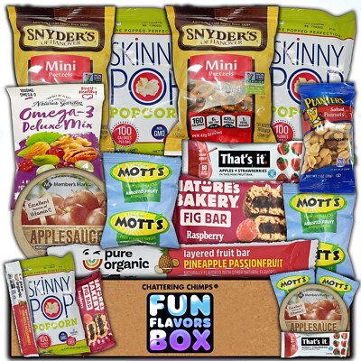 Vegan Food, Cookies, Candy, Bars, Popcorn Snack Box Variety Care Package