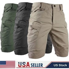 Men's Tactical Hiking Shorts Casual Cargo Waterproof Combat Work Army Half Pants