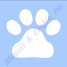 3" PAW STENCIL PAWS PRINTS STENCILS TRACK TEMPLATE PATTERN PAINT CRAFT 2 NEW