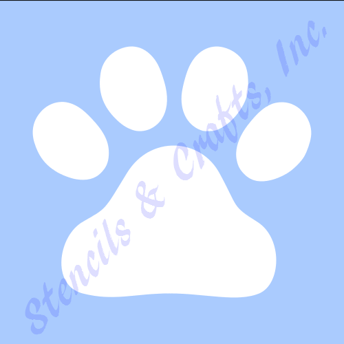 3" PAW STENCIL PAWS PRINTS STENCILS TRACK TEMPLATE PATTERN PAINT CRAFT #2 NEW - Picture 1 of 1