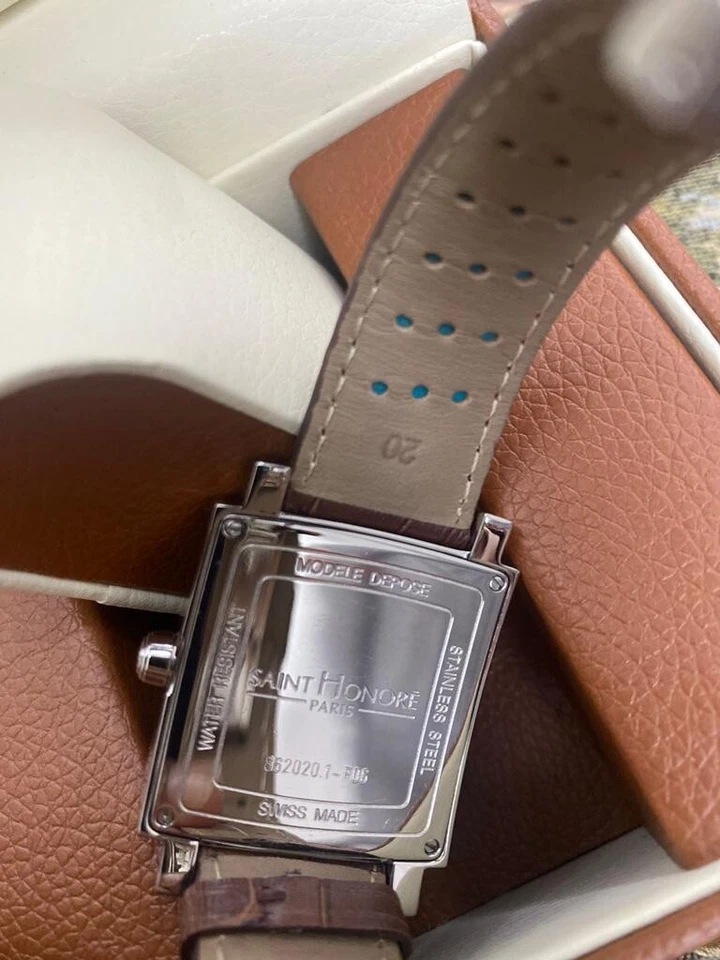 SAINT HONORE Orsay 862020 1 F06 cuarzo diamante concha blanca placa de plata para mujer Foto 3 de 4