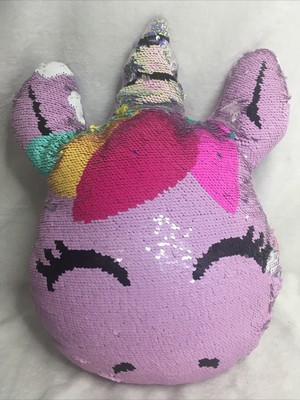 iscream unicorn sequin pillow