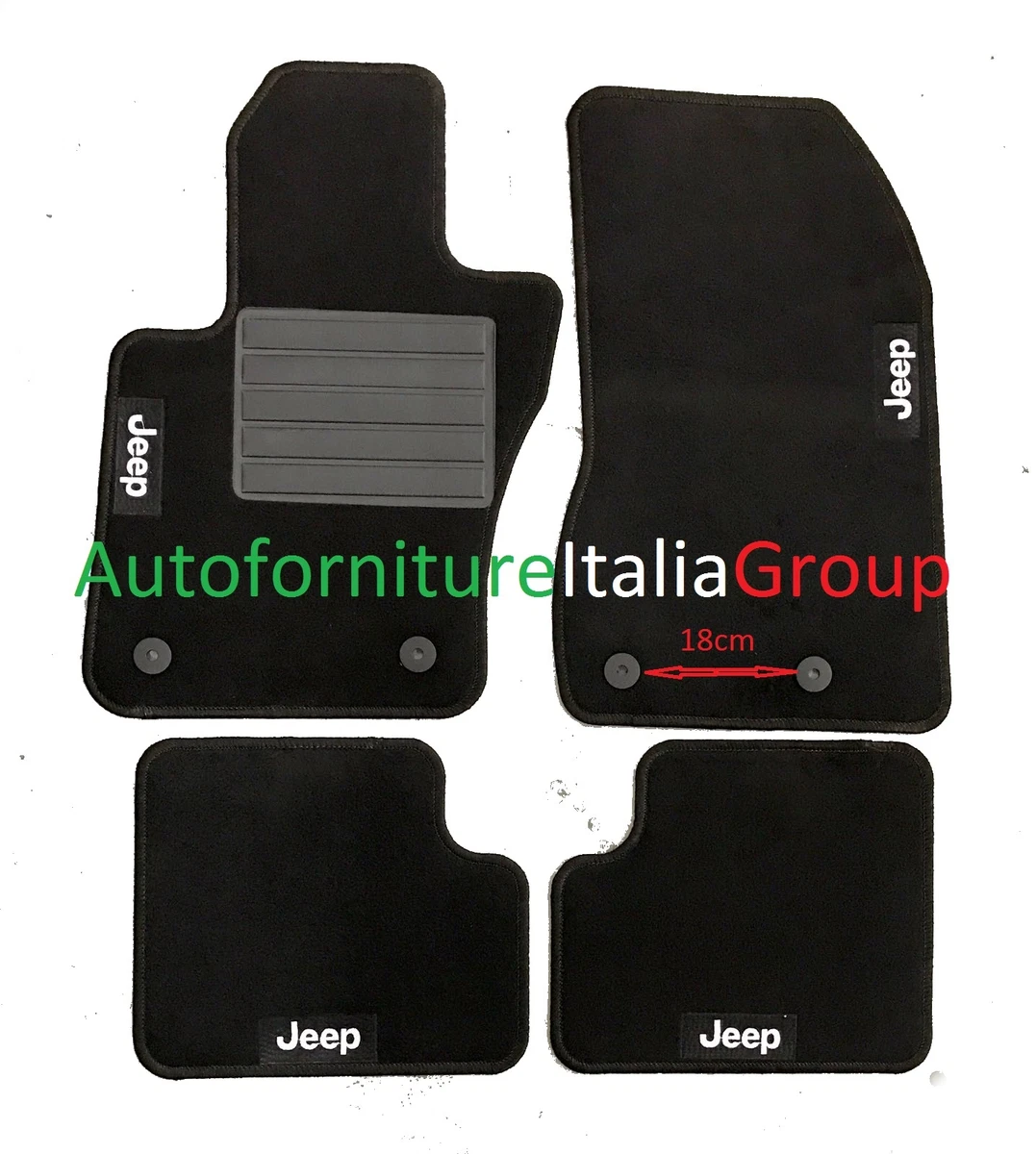 Tappeti Tappetini Auto in Moquette Con 4 Loghi 4 Fix
