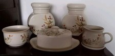 MARKS & SPENCER "HARVEST 1418" 2 Storage Jars, Butter Dish, Milk Jug, Sugar Bowl