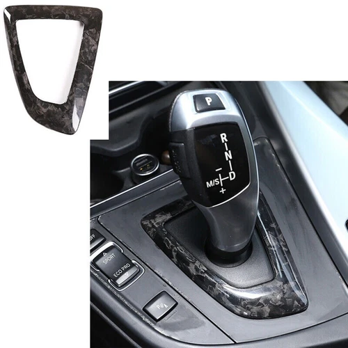 Real Forged Carbon Fiber Gear Shift Panel Cover Trim Kit for BMW F30 F34 GT - Bild 6 von 7