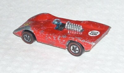 Vintage 1970 Hot Wheels Redline Ferrari 312P #60 Red HK Hong Kong
