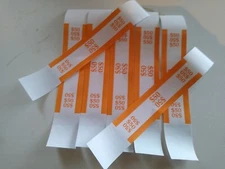 50 ORANGE - $50 SELF-SEALING CURRENCY STRAPS/BANDS