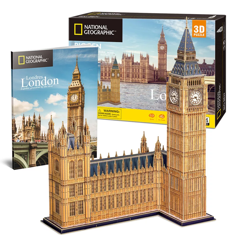 CubicFun 3D Puzzle BIG BEN LONDON NATIONAL GEOGRAPHIC 94 pieces