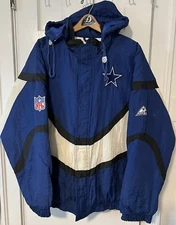 Vintage Apex One Dallas Cowboys Puffer Jacket NFL Authentic Pro Line Size xl
