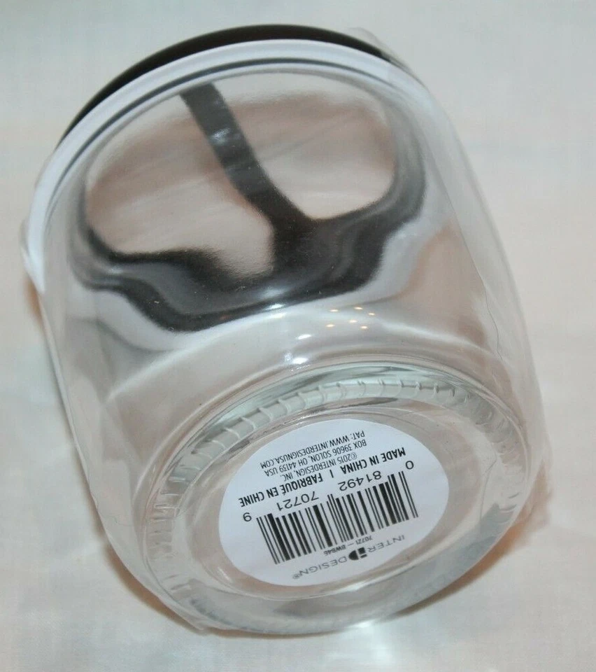 Interdesign Clear Glass Bronze Toothbrush Holder - Image 4 of 4