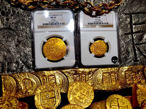 MEXICO 1715 DATED 4 ESCUDOS NGC 58 “1715 FLEET” PIRATE GOLD TREASURE COB COIN - Picture 21 of 23