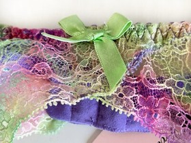 Agent Provocateur "Phoenix" Suspender Belt Rainbow - AP3 Medium BNWT Waist Belt