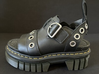 靴 Dr. Martens Ricki HDW SANDAL Dr. Doc Martens Ricki HDW Sandal Black Leather Women's Size