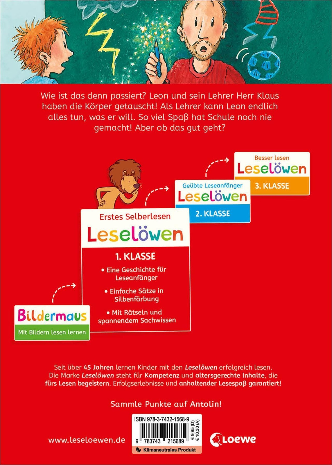 Thumbnail - Leselöwen 1. Klasse - Hilfe, Ich Habe Mich In Meinen Lehrer Verwandelt