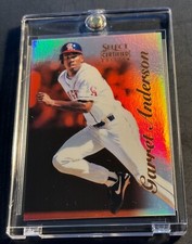 1996 GARRET ANDERSON SELECT CERTIFIED MIRROR RED #95 ANGELS 90 MADE  (246)