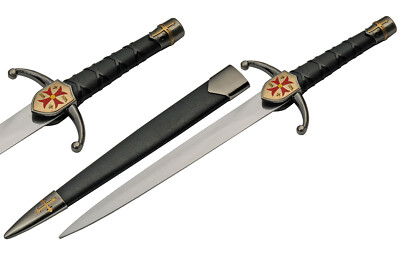 Dagger | 15'' Overall Ceremonial Maltese Cross Royal Crusader Knight - NO EDGE
