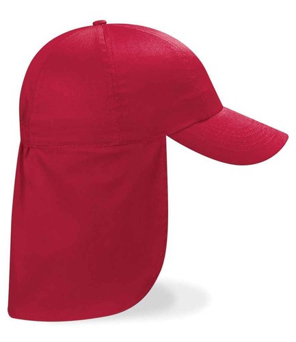 Beechfield Boys Girls Kids Legionnaire Cap Baseball Hat with Sun Protector B11B - Picture 13 of 14